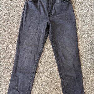 Abercrombie & Fitch Women's Straight Leg Jeans High Rise - Dark Gray